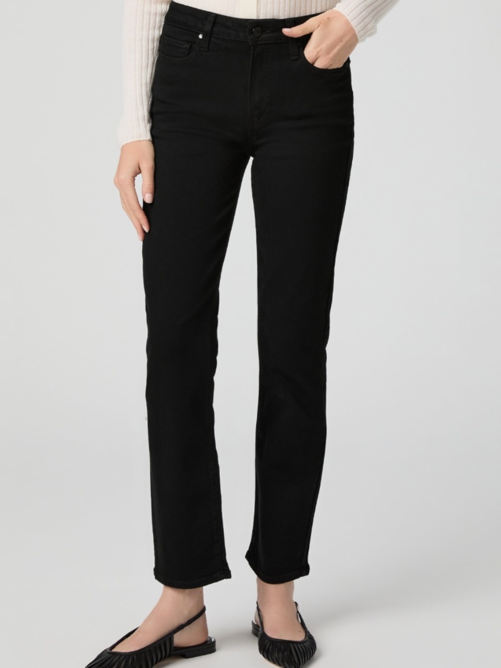 EUC Paige "Cindy" Slim Jean in Black Shadow, Sz 27